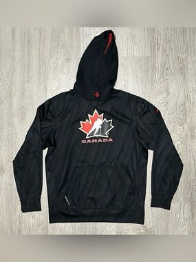 Nike Team Canada Hockey Pullover Therma-Fit Black Hoodie Sweater